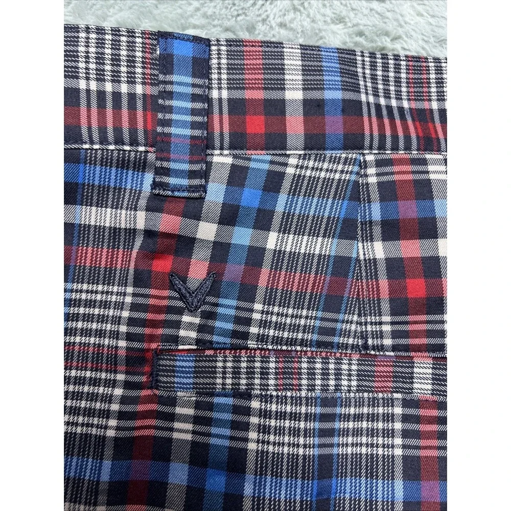 Callaway Golf Shorts Plaid Check Multicolored Men's 40 Pockets Chinos